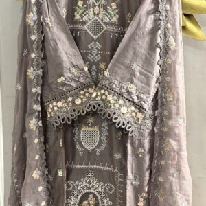 LUXURY EMBROIDERED LAWN WITH EMBROIDERED CHIFFON DUPATTA AND EMBROIDERED TROUSER 3PC COLLECTION