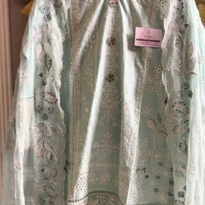 LUXURY EMBROIDERED LAWN WITH EMBROIDERED CHIFFON DUPATTA AND EMBROIDERED TROUSER 3PC COLLECTION