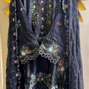 LUXURY EMBROIDERED LAWN WITH EMBROIDERED CHIFFON DUPATTA AND EMBROIDERED TROUSER 3PC COLLECTION