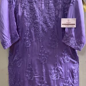 Chikankari Modal Cotton silk kurti